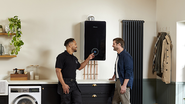 homeowner troubleshooting boiler